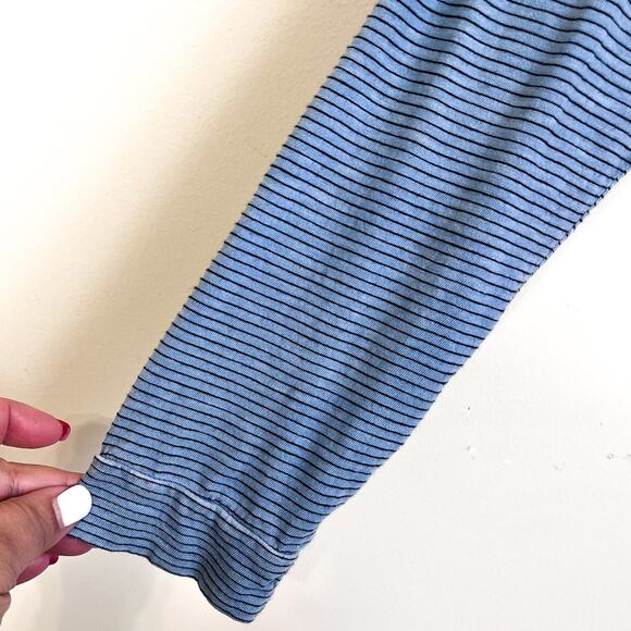 Marine Layer Mens Striped Tee T-Shirt Size L Blue Nautical Long Sleeve Cotton - Picture 4 of 9